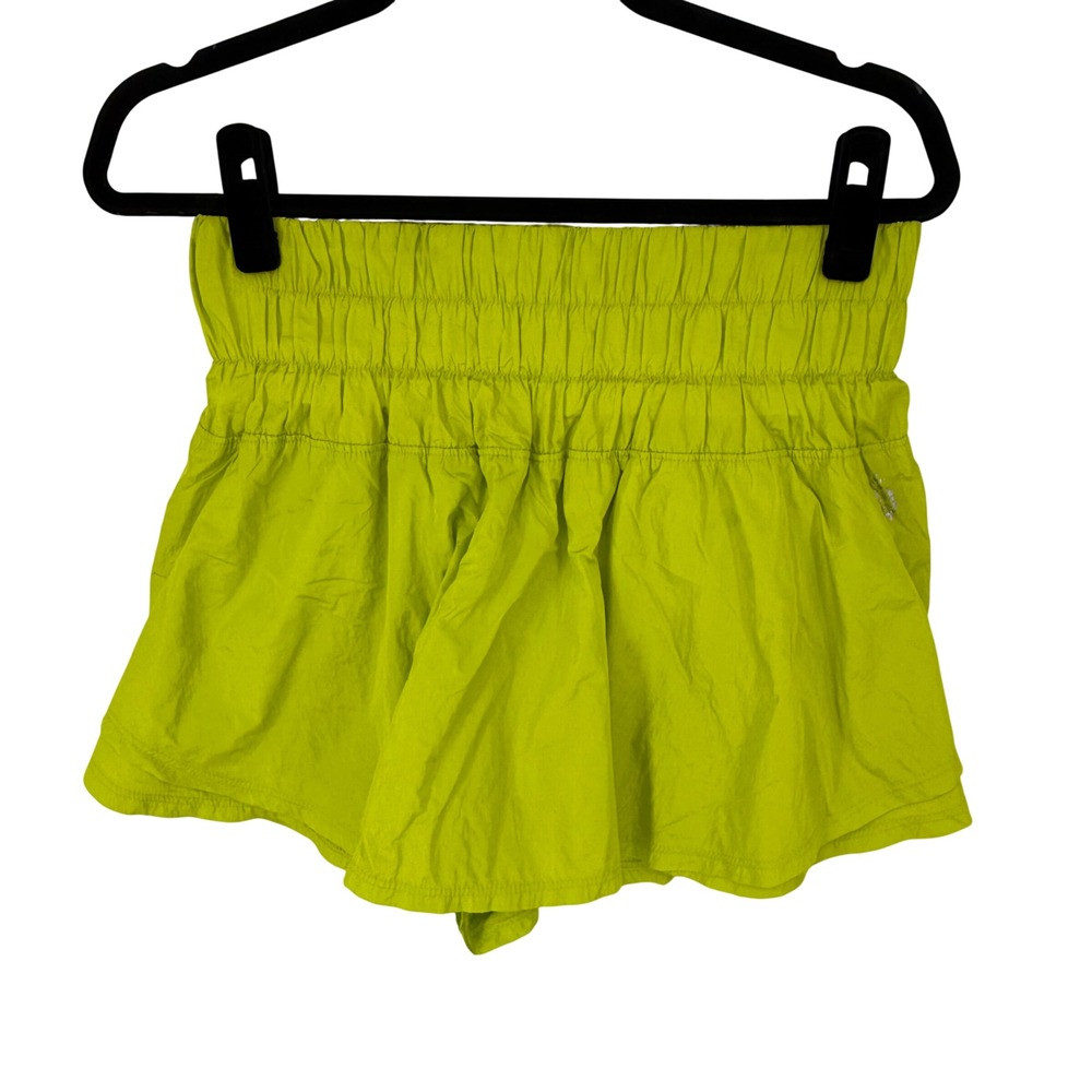 Free People Movement The Way Home Skort Women Small Neon Green Smocked
